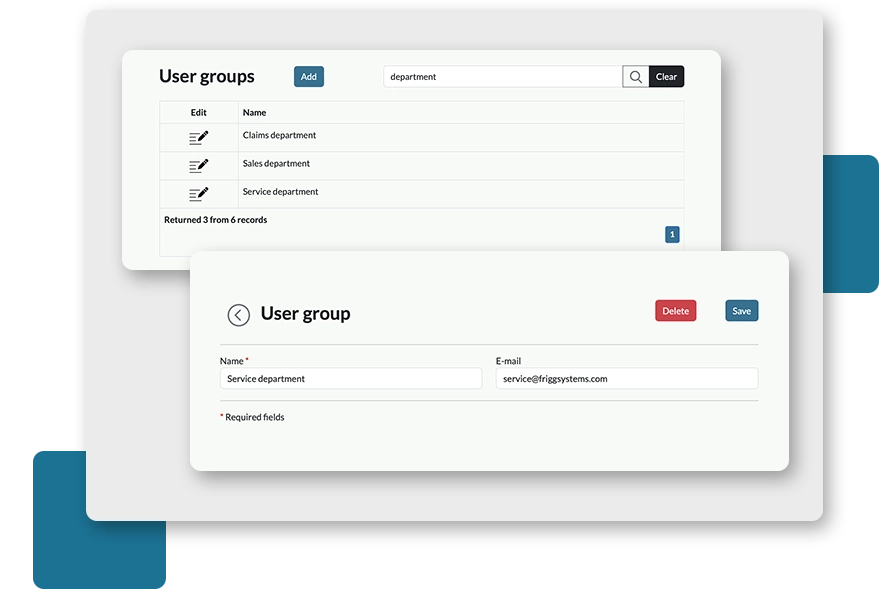 User groups - screenshot